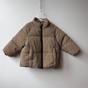 Zara Kids Brown Tan Puffer Jacket